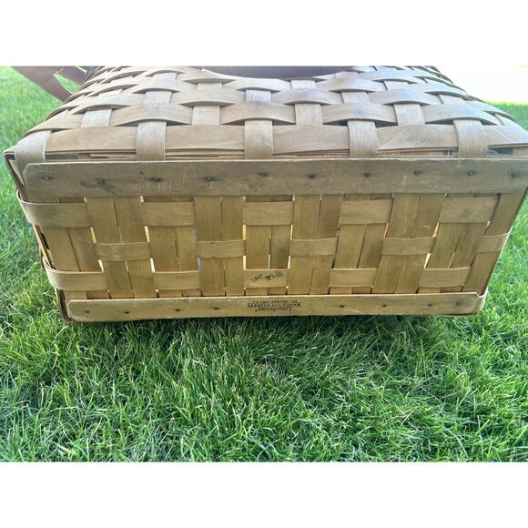 Longaberger 2003 Large Good Ol' Summertime Boardwalk Basket, Protector, Liner - Picture 4 of 9